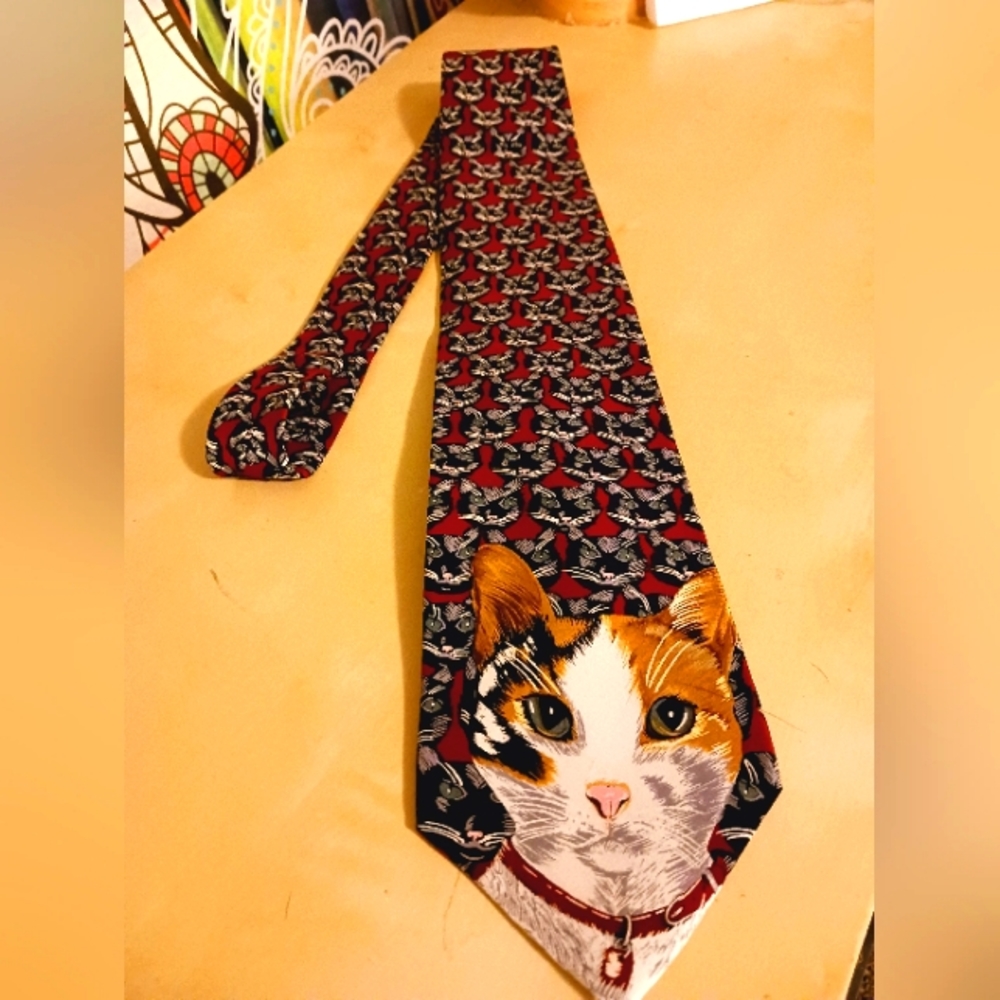 Vintage cats NWT 1992 Steven Krauss humane society Menswear tie